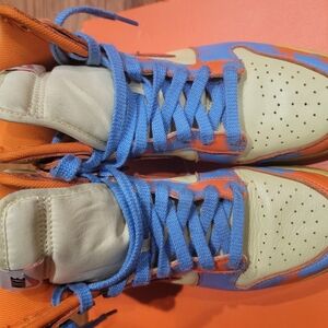 Nike High-Top Sneakers - Cream, Orange, Blue